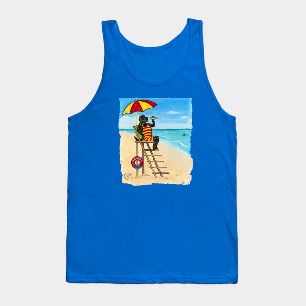 Newfoundland Lifeguard on Duty Tank Top by Prairie Dog Print